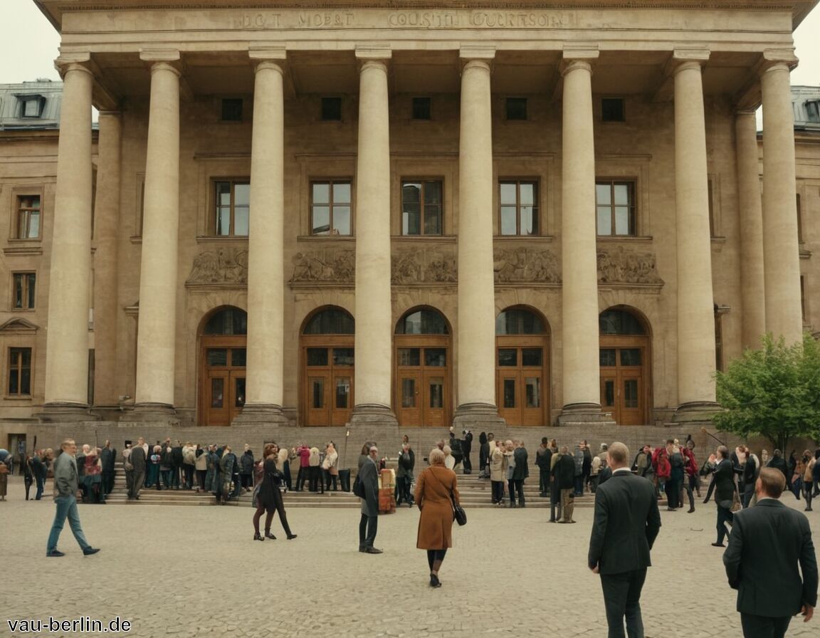 Vorbereitende Maßnahmen für eine Gerichtsverhandlung - Überblick über öffentliche Verhandlungen am Kriminalgericht Moabit